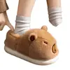 Chinelos de Capivara e chinelos de algodão para mulheres, novo modelo outono e inverno 2026, sapatos de algodão quentes antiderrapantes para casa para casais