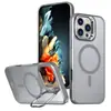 Amazon para iPhone 16 Pro Max Funda Magnética para Teléfono Soporte Metálico para Lente Textura de Piel Mate 17e