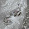 Pendientes de estrella de circonita con forma de corazón, pendientes de celebridades online, pendientes de verano 2023, diseño de nicho, pendientes de elfo lunar.
