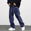 Calças novas de outono masculinas, tamanho europeu, trançadas, marca de moda de rua europeia e americana, calças casuais retrô, masculinas, transfronteiriças
