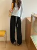 Pantalones de Caminar Suaves y Esponjosos de Nube de Cintura Alta, Rayas Finas de Minnie, Pantalones Casuales de Pierna Recta para Mujer, Novedad Primavera 2026