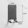 Gancho adhesivo resistente de acero inoxidable 304 transfronterizo, sin perforaciones, sin costuras, para puerta trasera de baño y cocina, gancho de metal