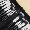 Set de Brochas de Maquillaje de 25 Piezas Personalizado con Logo OEMODM con Mango de Madera y Fibra Sintética Herramientas de Belleza con Bolsa para Brochas