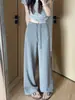 Pantalones deportivos anchos negros con cordón para mujer, nuevo modelo otoño 2026, de cintura alta, holgados, de pierna recta, casuales, pantalones de chándal adelgazantes