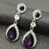 Brincos de cristal em forma de gota de água da moda Huailang brincos joias para senhoras Joker brincos de gota de água atacado