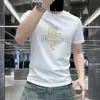 Camiseta Nueva de Alta Calidad para Hombre de Manga Corta, Cuello Redondo, Elegante, Lujo Ligero, Moda Tendencia para Hombre, Estilo Delgado, Verano 2026
