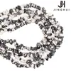 Jinghui DIY Acessórios Artesanais de Cristal Ágata Natural Preto e Branco Semi-acabado Pulseira Irregular Contas Miçangas