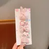 Presilhas de Cabelo Infantis para Meninas, Grampos de Cabelo com Laço e Flor, Presilhas para Franja de Meninas Que Não Danificam o Cabelo, Acessórios de Cabelo Decorativos 3D