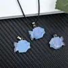 Piedra de Ágata de Cristal Natural Colgante de Pez Tallado Accesorios para Joyería DIY Colgante Animal Pez Collar Joyería Venta al por Mayor
