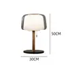 Lámpara de noche moderna simple lámpara de escritorio lámparas decorativas nórdicas dormitorio estudio sala de estar lámpara de mesa de vidrio creativa para el hogar