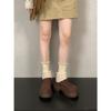 Botas de Nieve Gruesas con Forro de Felpa Estilo Reina Retro de Suela Gruesa para Mujer 2025 Nuevas de Invierno Cálidas Botas Cortas Birkenstock