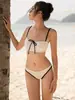 2025 Novo Biquíni Triângulo Saia Dividida Feminino Cobrindo a Barriga Emagrecendo Look Resort de Praia Águas Termais Biquíni [Drop Shipping]