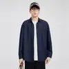 Ropa para Hombre Fengshe / Camisa de Mezclilla Casual Americana para Hombre Otoño/Invierno 2025 Ropa de Trabajo Vintage Estilo Francés Camisa Relajada de Manga Larga