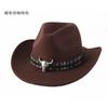 Chapéu Top Étnico Chapéu de Cowboy Ocidental Xizang Xizang Chapéu de Performance Chapéu de Lã Chapéu de Lã Retrô Centro-Europeu e Americano