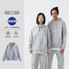 Sudadera con capucha de terciopelo pesado Silver Fox de 600 g para hombre y mujer, estilo de pareja de otoño e invierno, casual, moderna, de marca, holgada, de manga larga