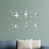 JM573 - Pegatinas de pared de espejo acrílico para niñas de ballet, para habitación infantil, sala de baile, sala de estar, decoración autoadhesiva DIY