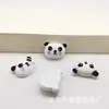 Parche de animal panda de dibujos animados lindo material de accesorios de resina para funda de teléfono diy con pegamento de crema, tocado, pasador, hebilla de zapato