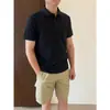 Bem-Estar Familiar Leve e de Secagem Rápida Tecnologia de Prensagem Térmica Sônica 3D Camisa Polo Casual de Negócios para Homens Y0610N