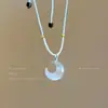 Novo Colar de Pérolas Retrô Estilo Chinês para Mulheres, Corrente para Clavícula Estilo Étnico Inspirado no Zen, Acessório Empilhável e Versátil, Fofo