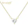 Collar de Cobre Arvaleff Serie Amor 1 Lujo Ligero Moda Cadena para Clavícula Oro de 18K Circonita con Diamante Venta al por Mayor Transfronteriza