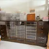 Gabinete de almacenamiento para arte de uñas vitrina juego de mesa y silla para arte de uñas silla para arte de uñas estilo vintage gabinete de almacenamiento de madera maciza gel para uñas