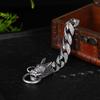 Atacado Pulseira de Prata Pura s925 Dragão retro Prata Tailandesa escama de dragão fecho de mola personalidade dominante corrente grossa masculina
