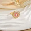 Anillo Giratorio de Nicho Personalizado para Mujer con Circonita Microincrustada, Elegante y Fresco, Sensación de Alta Gama, Joyería Versátil de Anillo Redondo con Diamantes Completos