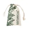 Punto al por mayor Creativo Lona Estampada Bolsillo con Solapa y Cordón Pantalones Estampados con Logo Algodón y Lino Bolsa con Cordón Bolsa de Almacenamiento Pantalones con Bolsillo de Solapa y Cordón Personalización
