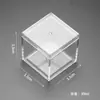 Caixa plástica transparente de PS de grau alimentício quadrada de 3,3 cm Mini caixa de armazenamento de joias caixa de embalagem para coleta de espécimes atacado