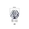 Prata Pura S999 Estilo Chinês Novo Retrô Contas Espaçadoras Flor de Flor de Pessegueiro Fio para Miçangas DIY Acessórios de Joias de Prata Materiais Contas Planas