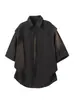 Camisa Falsa de Duas Peças Estilo Old Money Transfronteiriça para Homens, Manga Curta, Estilo Fino de Verão, Roupa Tendência Estilo Japonês, Camisa Casual