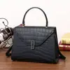 Bolso de Mano para Mujer Nuevo de Cuero Genuino de Alta Gama de Panza de Cocodrilo de Moda Versátil Bolso de Hombro de Gran Capacidad Cruzado