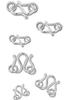 Plata 925 Cierre S Geométrico Minimalista DIY Accesorios de Joyería Conector de Pulsera Cierre W Cierre de Collar Cierre de Plata Cabeza de Cierre de Plata