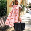 Amazon deseo Europeo y Americano Comercio Exterior Transfronterizo Mujeres Dulce Vacaciones Estampado Vestido de línea A Mujeres