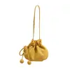 Bolso Cubo Plegado de Gama Alta de Nicho para Mujer 2026 Nuevo Bolso de la Suerte con Cordón Bolso Cruzado de Moda Bolso de Mano de Moda