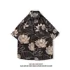 Ilha de Hainan Camisa Floral de Manga Curta Roupa de Praia Sanya Havaí Tailândia Viagem Masculina Casal Casual Solta