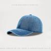 Gorra de Béisbol de Mezclilla con Visera para Primavera y Verano, Versión Ligera, Color Puro, Casual, que Muestra la Cara, Pequeña, Versátil, Sombrero de Sol con Logo