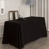 Mantel para mesa de conferencias, adecuado para hoteles, oficinas, exposiciones y eventos promocionales; mantel rectangular liso rojo y blanco