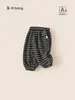 Roupa Infantil Bangxuan Simples Nova Roupa de Outono Calça Jogger para Bebê Calça Casual Listrada Color Block Calça Comprida para Bebê Calça Infantil