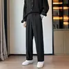 Pantalones Rectos Holgados de Seda Hielo Talla Grande para Hombre, Verano Deportes Ajuste Holgado Largo hasta el Suelo Secado Rápido Delgados Casuales de Vestir