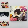 Periférico de Anime Dragon Ball Goku Saiyajin Vegeta Couro PU Sarja Carteira Curta Porta-Cartões Porta-Moedas Carteira