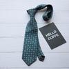 Corbata para Hombre Vestido Negocios Trabajo 8CM Retro Marrón Anudada a Mano Estilo Coreano Novio Padrino Color azul oscuro