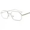 81304 gafas de sol con montura de metal para hombre, montura pequeña, lente de color transparente Marine, gafas para mujer, moda europea y americana
