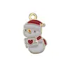 Liga de Metal Gotejamento de Óleo Desenho Animado Série de Natal Boneco de Neve Alce Pingente Pingente DIY Chaveiro Pulseira Acessórios de Joias