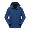 Chaqueta tres en uno para otoño e invierno con logo personalizado, ropa de trabajo a prueba de viento, prenda exterior desmontable con logo estampado, ropa de trabajo para equipo al por mayor