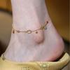[Muchas Estrellas] Tobillera Retro de Nueva Chinoiserie con Flor de Ciruelo de Turmalina Estilo Retro Dulce Nicho Accesorios Versátiles para Mujer
