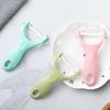 Pelador multiusos de cerámica multicolor para melones, pelador de cocina, cuchillo creativo para pelar en forma de U, venta al por mayor