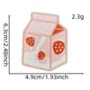 Nuevo Parche de Tela Rosa de Fresa Oso de Peluche Lindo Helado Botella de Leche Bordado por Computadora Parche Decorativo para Ropa Parche