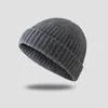 Gorro para hombres a la moda, gorro de hip-hop para propietario, gorro elegante de streetwear, gorro de lana de retazos para hombre, gorro de punto versátil
