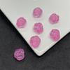 Contas de vidro originais flor de vidro furo 12mm camélia de cristal rosa acessórios para joias diy material para presilha de cabelo